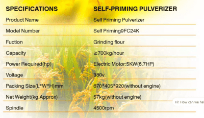 Self priming 9FC24K Flour Mill 1