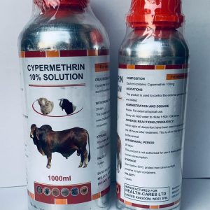 Cypermethrin 10% Solution – Powerful External Parasite Control for Livestock (1000ml)